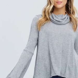 ❗️SALE❗️Heather Grey Cowl Neck Top // HOST PICK 🎉